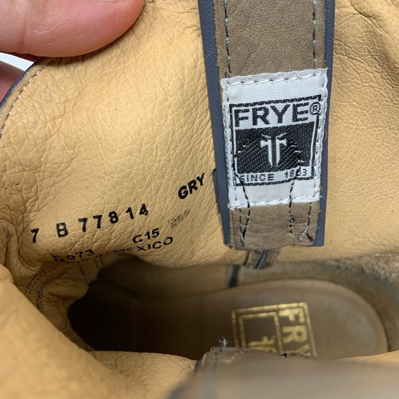 Frye Billy Short Pull On Boots Size 7 Gray - Picture 4 of 8